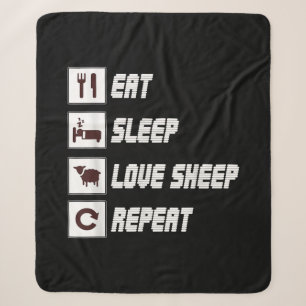 Eat sleep love sheep repeat Funny Quotes Gift Sherpadecke