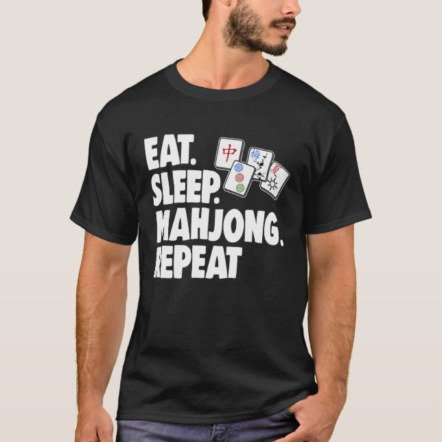 Eat Sleep Mahjong Repea Women Game T-Shirt (Vorderseite)