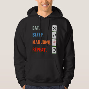 Eat Sleep Mahjong Wiederholen Mahjong Game Player  Hoodie