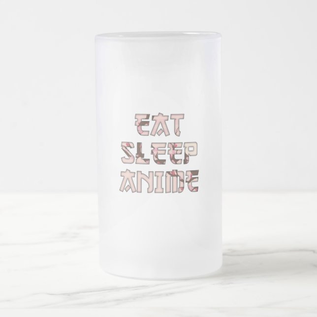 Eat Sleep Mattglas Bierglas (Mittel)
