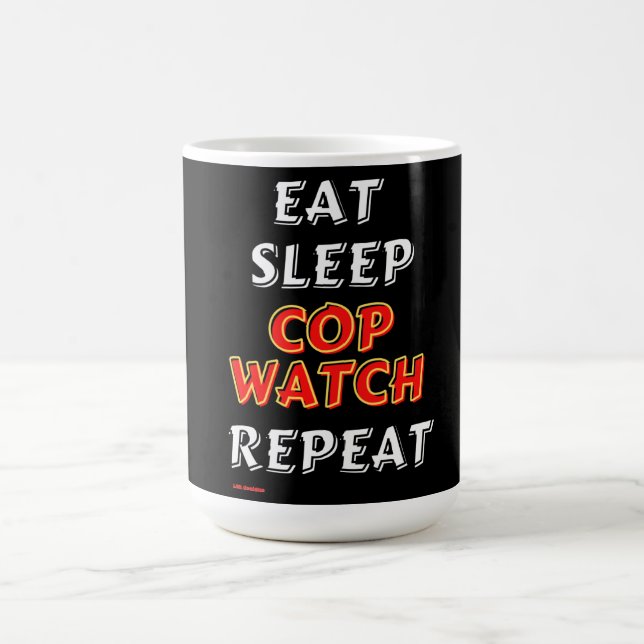 "EAT, SLEEP..." Morphing Kaffee Tasse (Zentrum)