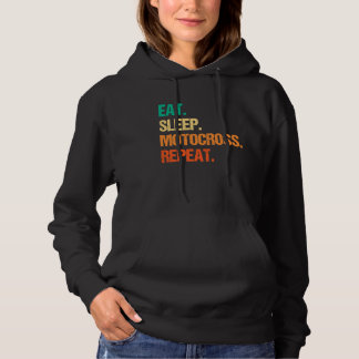 Eat Sleep Motocross Repeat Dirt Bker Motorcycle En Hoodie