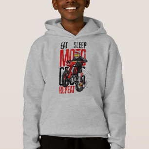 Eat Sleep Motocross Wiederholung Funny Geschenk f Hoodie