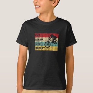 Eat Sleep MTB (Mountain Biking) Wiederholung T-Shirt