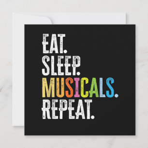 Eat Sleep Musicals Wiederholung Schauspielerin Sän Dankeskarte