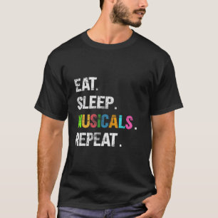Eat Sleep Musiclas Repeat T-Shirt - Lustige Musik