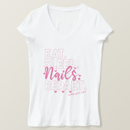 Eat Sleep Nails Wiederholen Nail Polnischer Nail T Tri-Blend Shirt