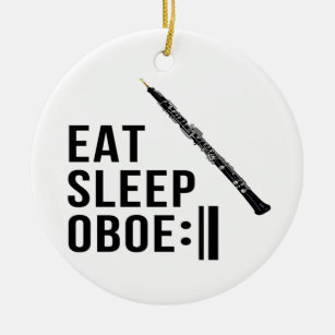 Eat Sleep Oboe Wiederholung Oboist Funny Funny Keramik Ornament