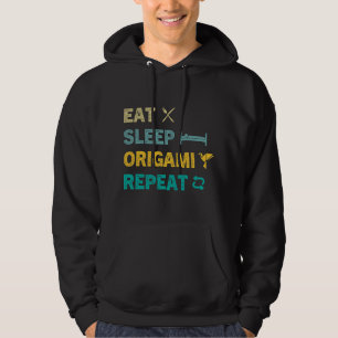 Eat Sleep Origami Wiederholung Funny Origami Falte Hoodie