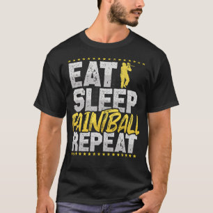 Eat Sleep Paintball Wiederholen Airsoft Paintball T-Shirt