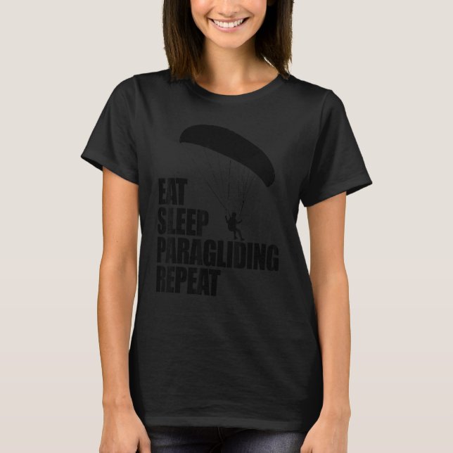 Eat Sleep Paragliding Repeat   Men Paraglider Adve T-Shirt (Vorderseite)