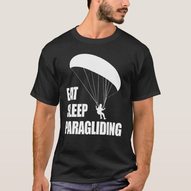 Eat Sleep Paragliding Repeat  Men Paraglider Adven T-Shirt (Vorderseite)