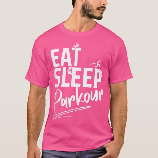 Eat Sleep Parkour Repeat Parkour T-Shirt (Vorderseite)