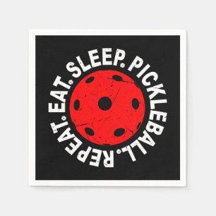 Eat Sleep Pickleball Wiederholen Sie als Vintages  Serviette