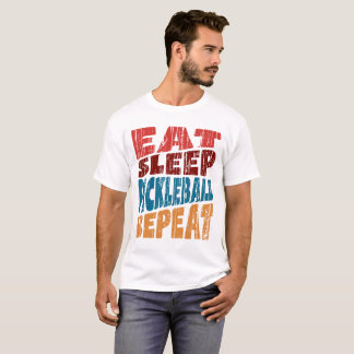 Eat Sleep Pickleball wiederholen T-Shirt