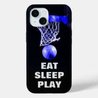 Eat Sleep Play Basketball Blue Black