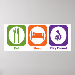 Eat Sleep Play Cornet Poster
