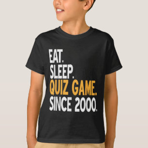 Eat Sleep Quiz Game Vintag Gamer Life Seit 2000 T-Shirt