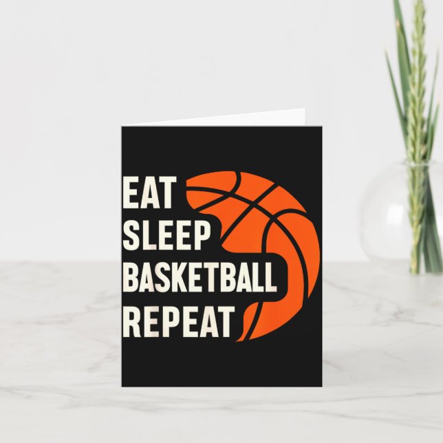Eat Sleep Repeat Baseball Karte (Vorderseite)