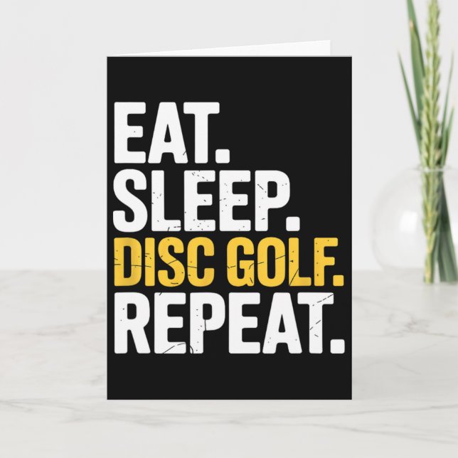 Eat Sleep Repeat Frisbee Golf Spieler Disc Golf  Karte (Vorderseite)