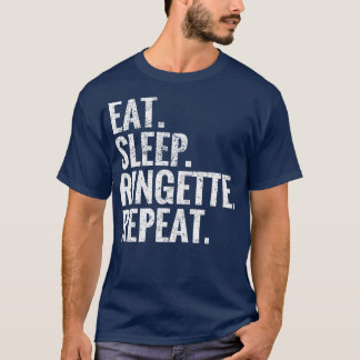 Eat Sleep Ringette Wiederholung T-Shirt