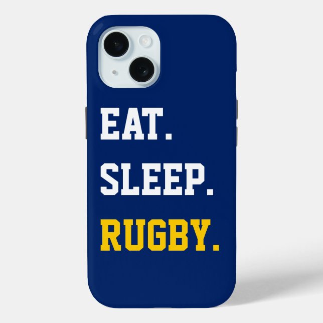 Eat Sleep rugby Case-Mate iPhone Hülle (Rückseite)