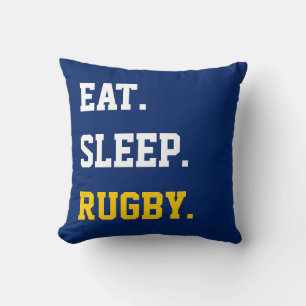 Eat Sleep rugby Kissen