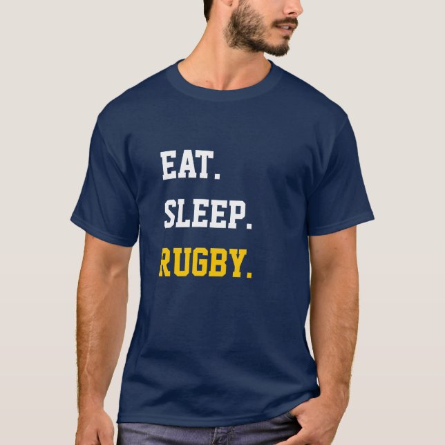 Eat Sleep Rugby T-Shirt (Vorderseite)