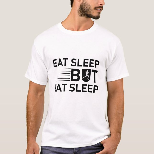 Eat Sleep Run Repeat - Marathon Running, Runner T-Shirt (Vorderseite)