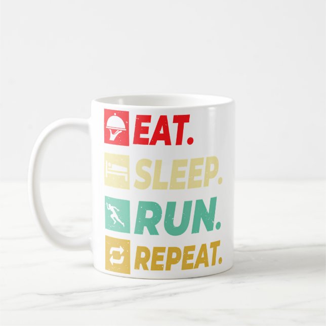 Eat Sleep Run Repeat Running Runner For Boys Kaffeetasse (Links)