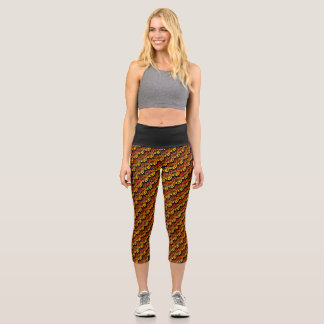 Eat Sleep Run Wiederholen Sunset Hintergrund auf s Capri Leggings