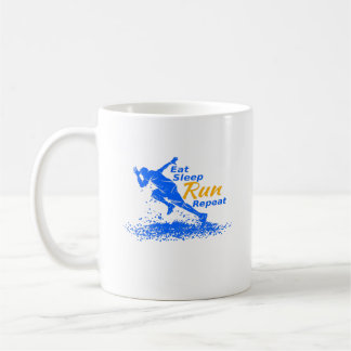 Eat Sleep Run Wiederholung Geschenk für Sport Lieb Kaffeetasse