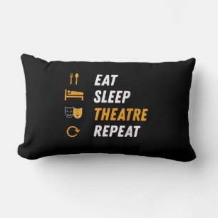 Eat Sleep Schauspielerin Wiederholung - Funny Musi Lendenkissen
