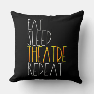 Eat Sleep Schauspielerin Wiederholung lustige Musi Kissen