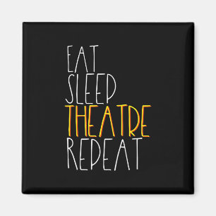 Eat Sleep Schauspielerin Wiederholung lustige Musi Magnet