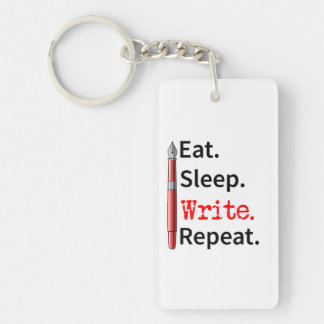Eat Sleep Schreiben Repeat Writer Schlüsselanhänger