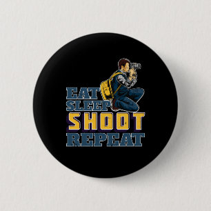Eat Sleep Shoot Wiederholung Funny Geschenk für F Button