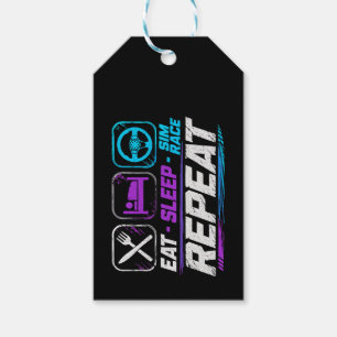 Eat Sleep Sim-Rennen Wiederholen für Sim-Racing-Fa Geschenkanhänger
