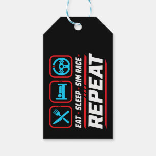 Eat Sleep Sim-Rennen Wiederholen für Sim-Racing-Fa Geschenkanhänger
