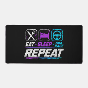 Eat Sleep Sim-Rennen Wiederholen für Sim-Racing-Fa Schreibtischunterlage
