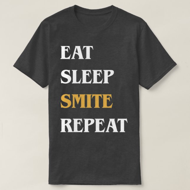 Eat Sleep Smite Repeat Funny Paladin T-Shirt (Design vorne)
