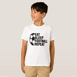 Eat Sleep Soccer Repeat – Minimaler Sport T-Shirt