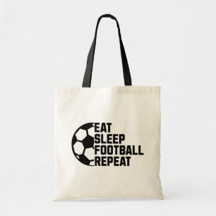 Eat Sleep Soccer Repeat – Minimaler Sport Tragetasche