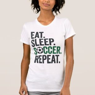 Eat Sleep Soccer Repeat Vintage T-Shirt Design_1