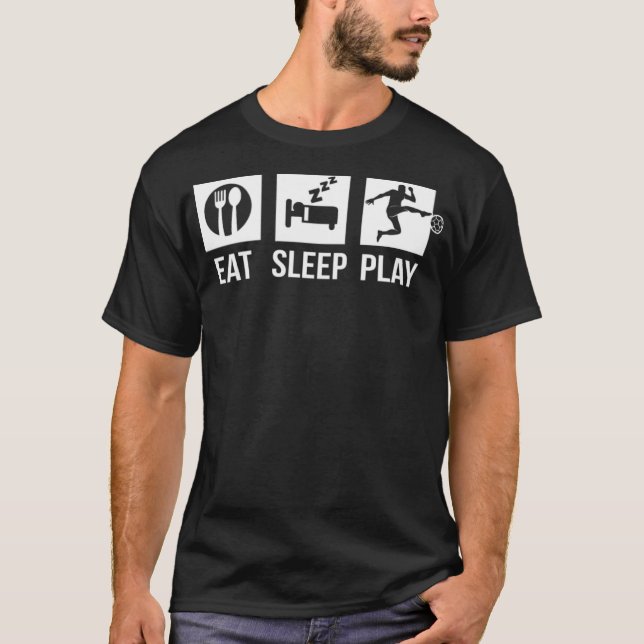 Eat Sleep Soccer sporty T-Shirt (Vorderseite)