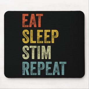 Eat Sleep Stim Wiederholen Funny Autism Bewusstsei Mousepad