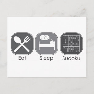 Eat Sleep Sudoku Copy Postkarte
