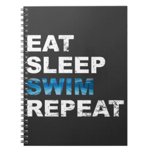 Eat Sleep Swim Repeat - Funny Geschenk für Schwim Notizblock