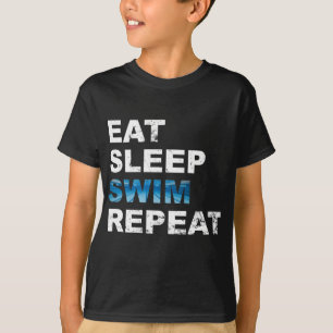 Eat Sleep Swim Repeat - Funny Geschenk für Schwimm T-Shirt