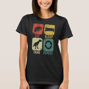 Eat Sleep Tame Wiederholung Dinosaurier Gaming-Gee T-Shirt